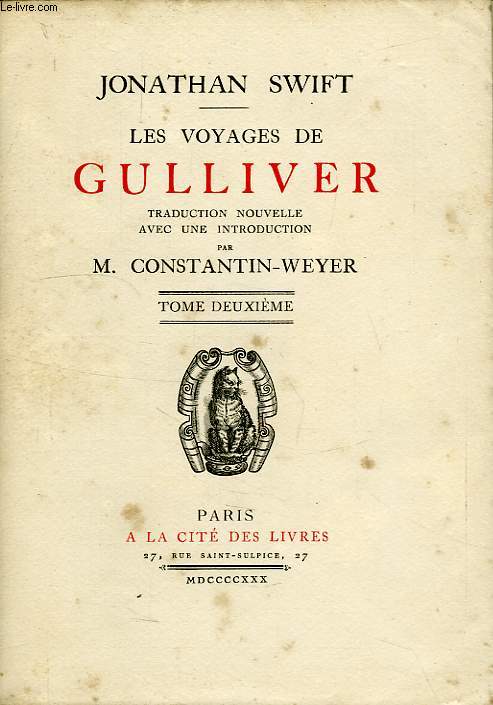 LES VOYAGES DE GULLIVER, TOME II