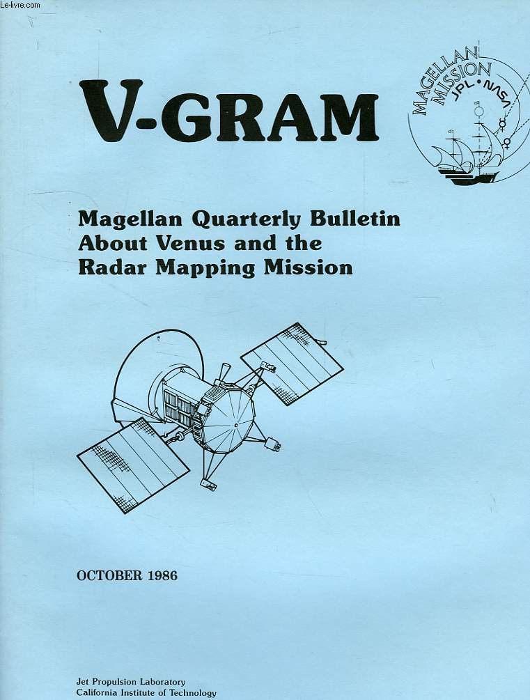 V-GRAM, MAGELLAN QUARTERLY BULLETIN ABOUT VENUS AND THE RADAR MAPPING MISSION, OCT. 1986