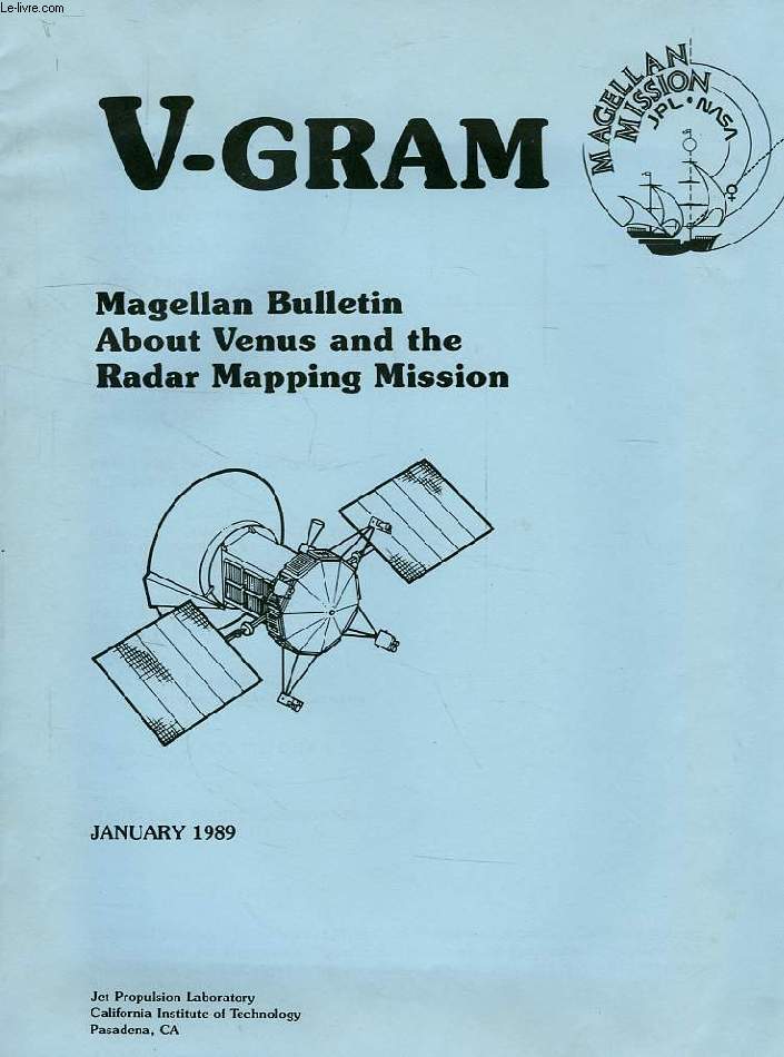 V-GRAM, MAGELLAN QUARTERLY BULLETIN ABOUT VENUS AND THE RADAR MAPPING MISSION, JAN. 1989