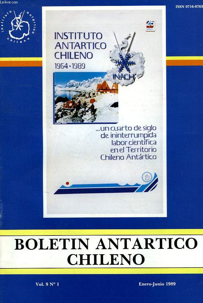 BOLETIN ANTARTICO CHILENO, VOL. 9, N 1, ENERO-JUNIO 1989