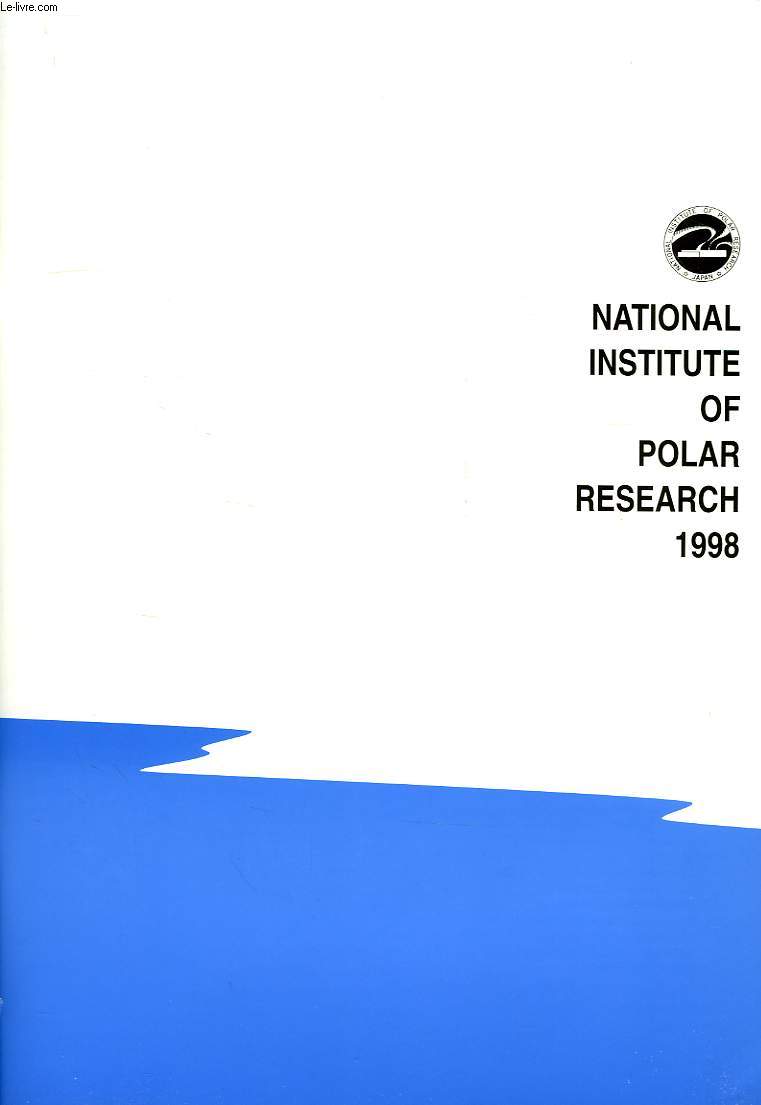NATIONAL INSTITUTE OF POLAR RESEARCH 1998