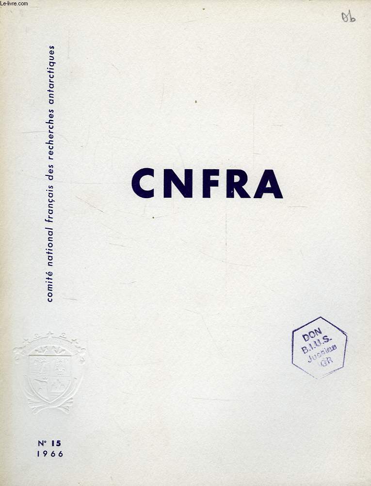 CNFRA, VOL. 15, 1966, N 1 A 7