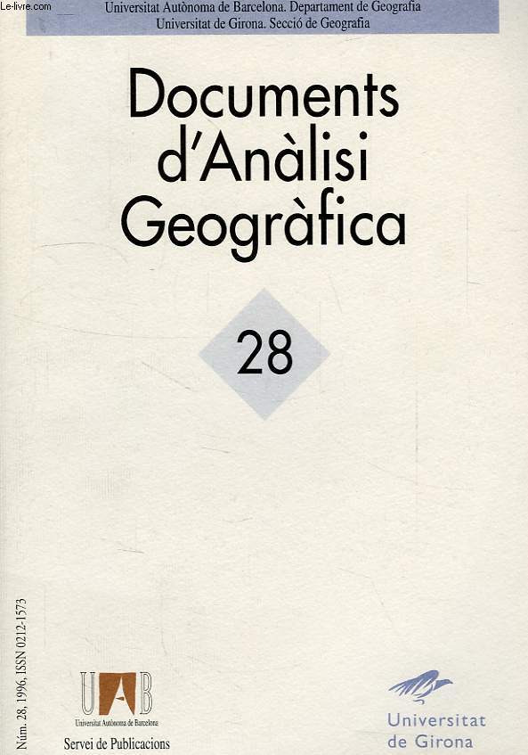 DOCUMENTS D'ANALISI GEOGRAFICA, 28