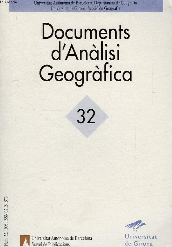 DOCUMENTS D'ANALISI GEOGRAFICA, 32