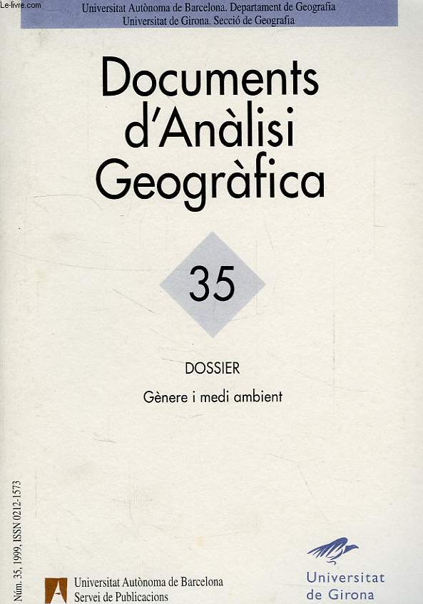 DOCUMENTS D'ANALISI GEOGRAFICA, 35