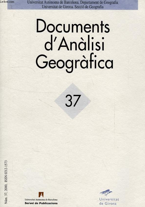 DOCUMENTS D'ANALISI GEOGRAFICA, 37