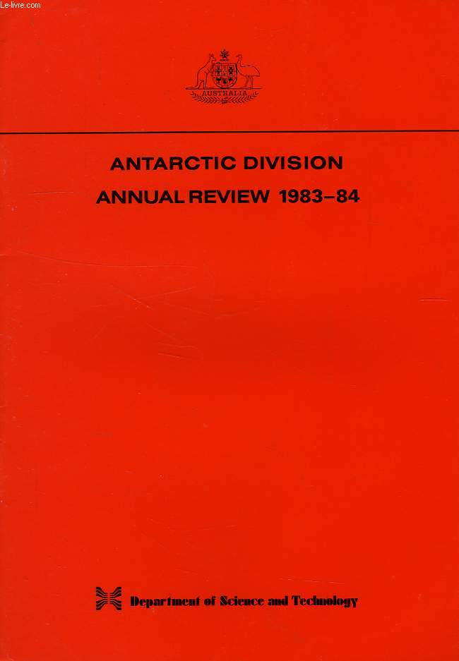 ANTARCTIC DIVISION, ANNUAL REVIEW 1983-1984