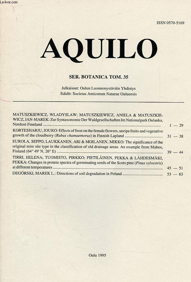 AQUILO, SER. BOTANICA TOM. 35, 1995