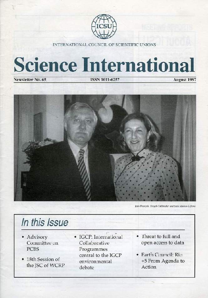 SCIENCE INTERNATIONAL, NEWSLETTER N 65, AUGUST 1997