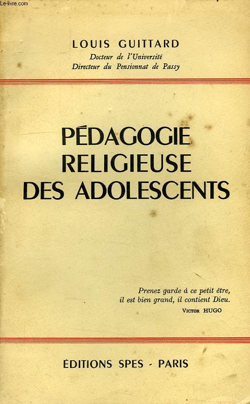 PEDAGOGIE RELIGIEUSE DES ADOLESCENTS
