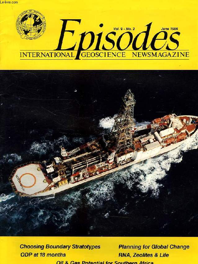 EPISODES, INTERNATIONAL GEOSCIENCE NEWSMAGAZINE, VOL. 9, N 2, JUNE 1986