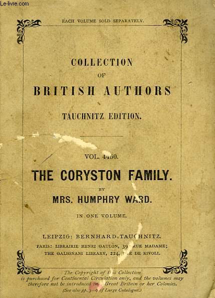THE CORYSTON FAMILY (VOL. 4450), IN ONE VOLUME