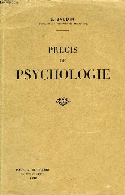 PRECIS DE PSYCHOLOGIE