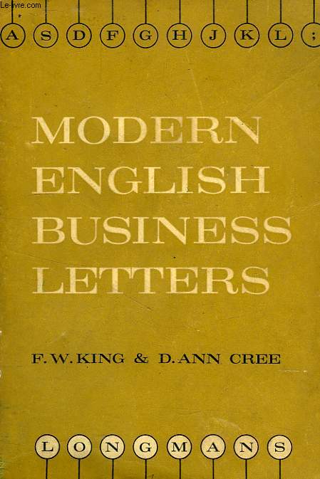 MODERN ENGLISH BUSINSS LETTERS, COMMERCIAL CORRESPONDENCE FOR FOREIGN STUDENTS