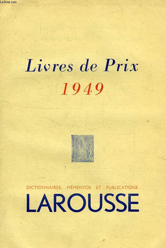 LIVRES DE PRIX, 1949, LAROUSSE