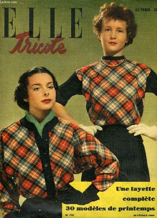 ELLE, TRICOTE, N 170, 28 FEV. 1949