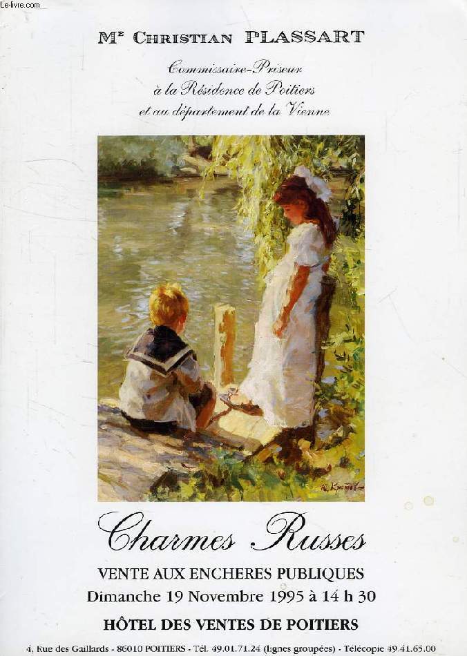 CHARMES RUSSES, VENTE AUX ENCHERES PUBLIQUES, NOV. 1995, HOTEL DES VENTES DE POITIERS