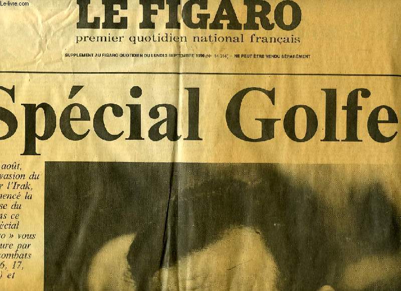LE FIGARO, SUPPLEMENT AU N 14 314, 3 SEPTEMBRE 1990