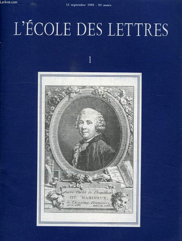 L'ECOLE DES LETTRES, N 1, 15 SEPT. 1993