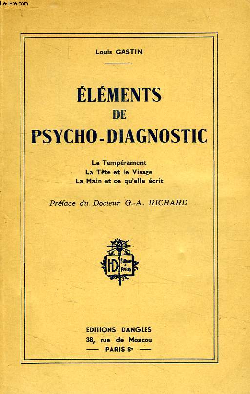 ELEMENTS DE PSYCHO-DIAGNOSTIC