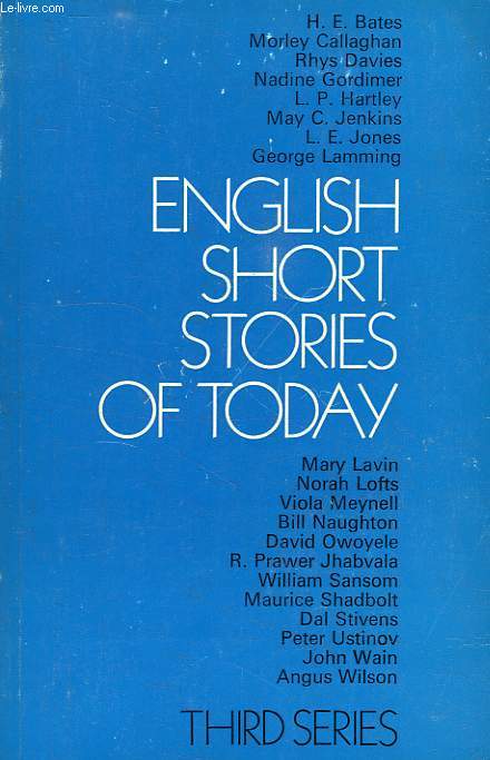 ENGLISH SHORT STORIES OF TODAY, THIRD SERIES
