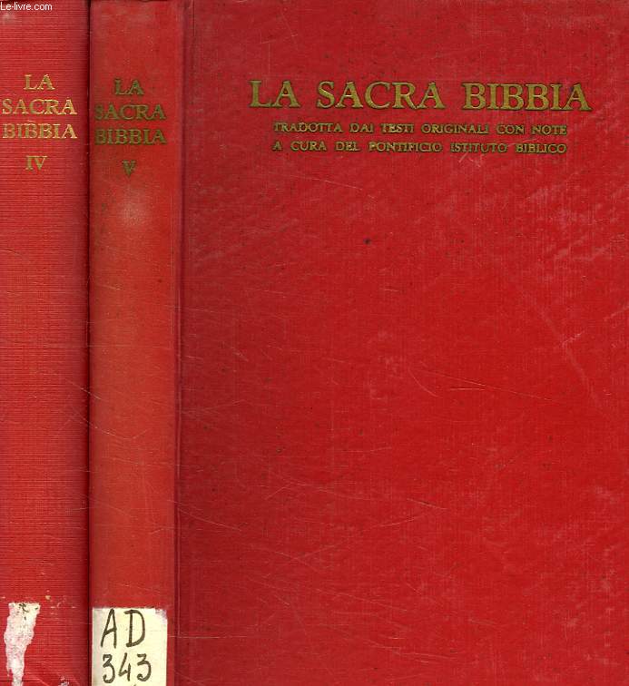 LA SACRA BIBBIA, T. IV-V, I LIBRI POETICI, 1-2
