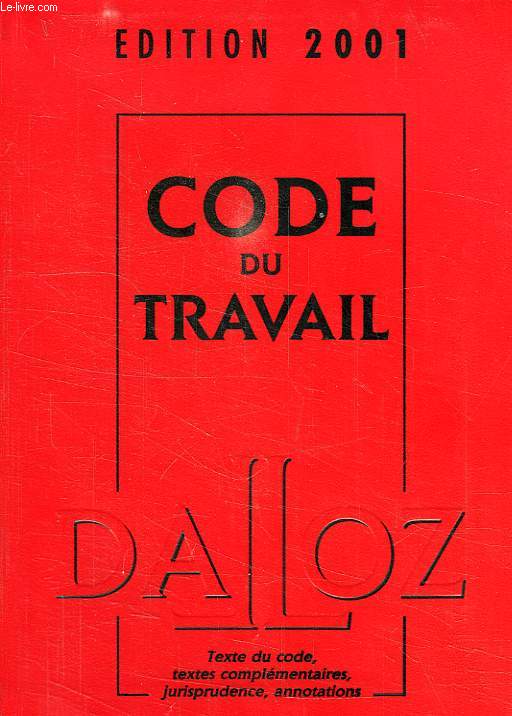 CODE DU TRAVAIL, 2001