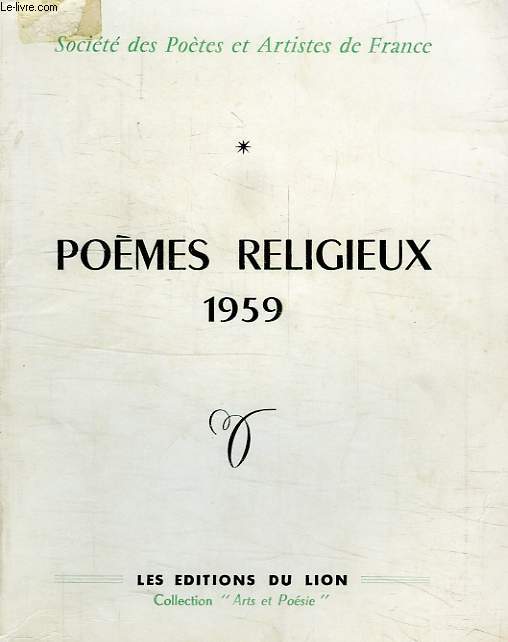 POEMES RELIGIEUX 1959