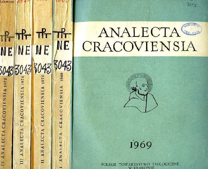ANALECTA CRACOVIENSIA, TOMES I-XXXVII (1969-2005) (COMPLET)