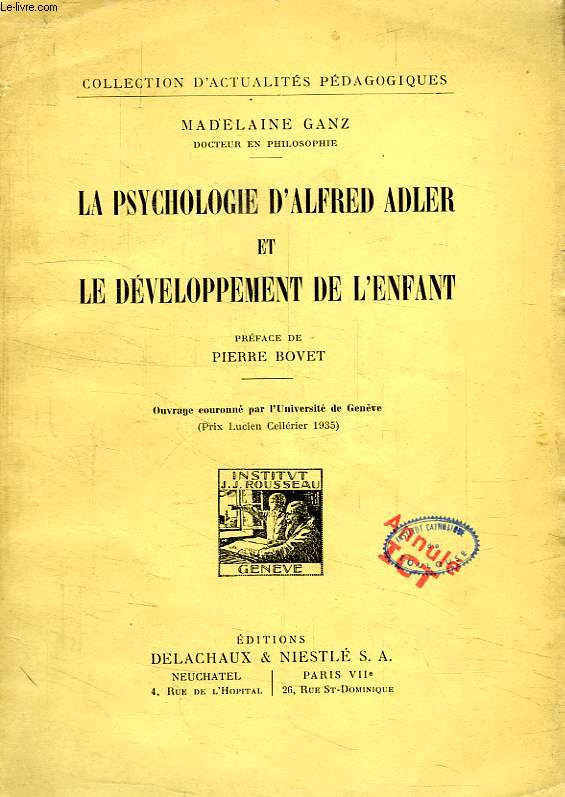 LA PSYCHOLOGIE D'ALFRED ADLER ET LE DEVELOPPEMENT DE L'ENFANT