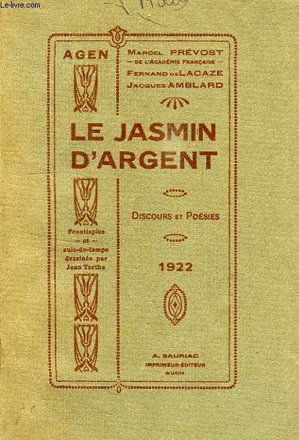 LE JASMIN D'ARGENT, 1922