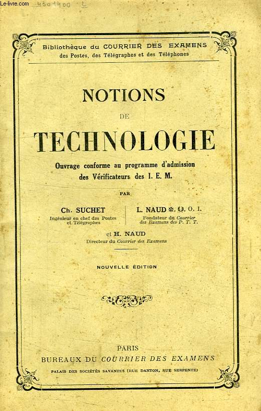 NOTIONS DE TECHNOLOGIE