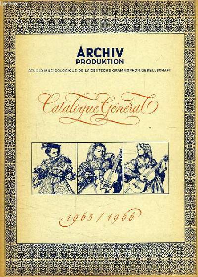 ARCHIV PRODUKTION, CATALOGUE GENERAL 1965-1966