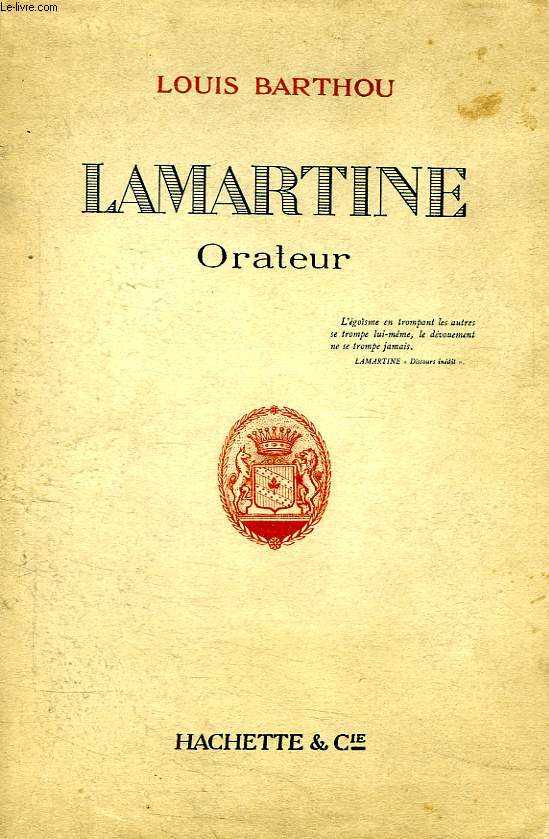 LAMARTINE, ORATEUR