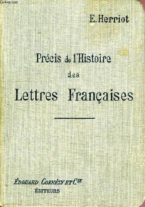 ORECIS D'HISTOIRE DES LETTRES FRANCAISES
