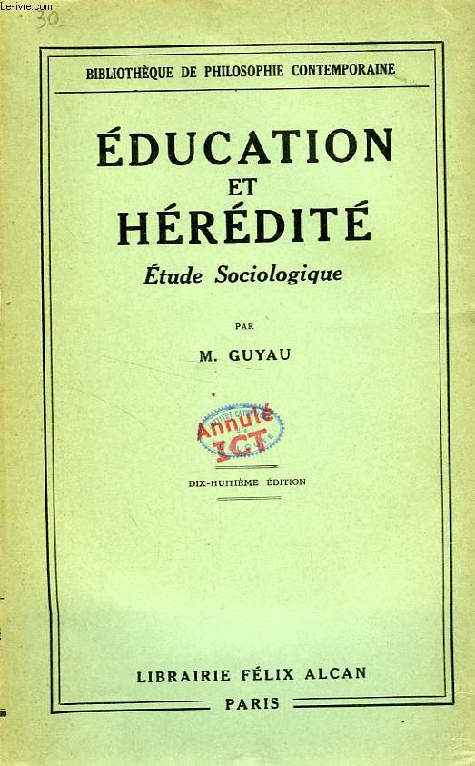 EDUCATION ET HEREDITE, ETUDE SOCIOLOGIQUE