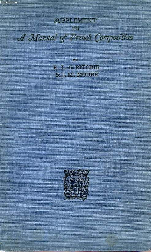 SUPPLEMENT TO A MANUAL OF FRENCH COMPOSITION