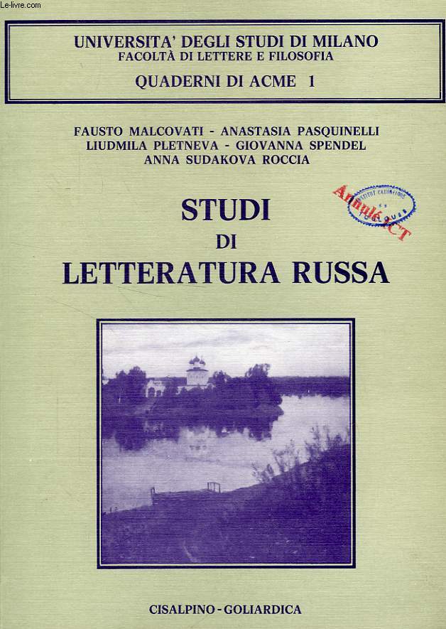 STUDI DI LETTERATURA RUSSA