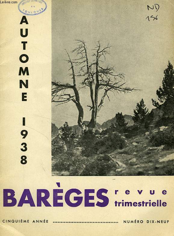 BAREGES, N 19, AUTOMNE 1938
