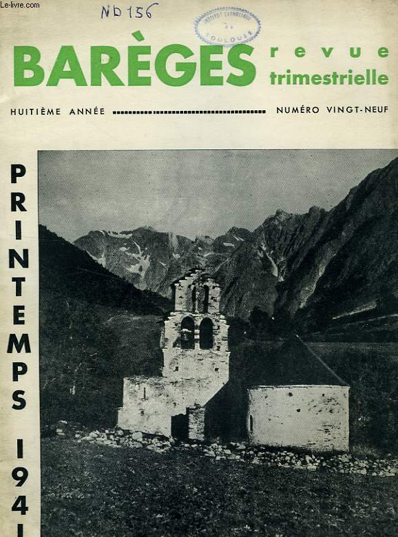 BAREGES, N 29, PRINTEMPS 1941