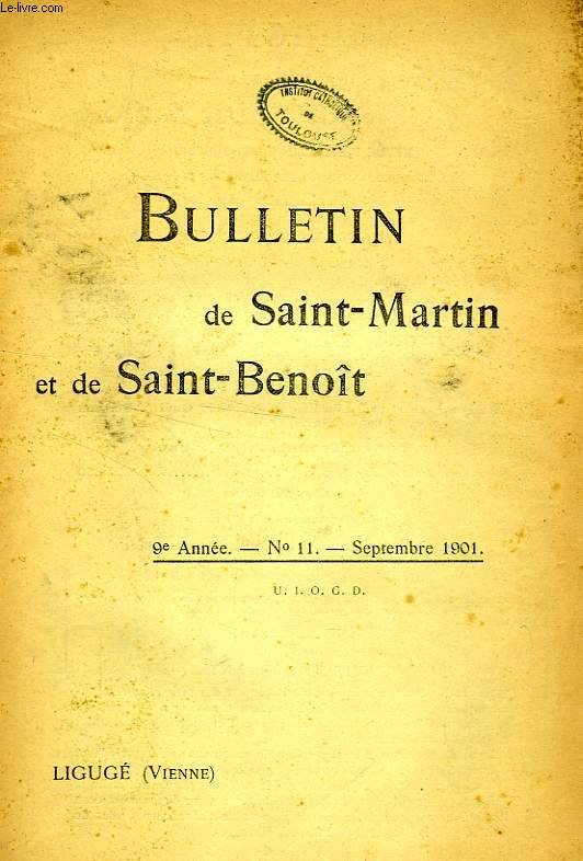 BULLETIN DE SAINT-MARTIN ET DE SAINT-BENOIT, 9e ANNEE, N 11, SEPT. 1901