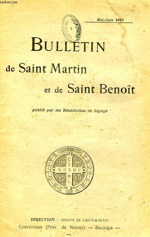 BULLETIN DE SAINT-MARTIN ET DE SAINT-BENOIT, 27e ANNEE, N 3-4, MAI-JUIN 1919