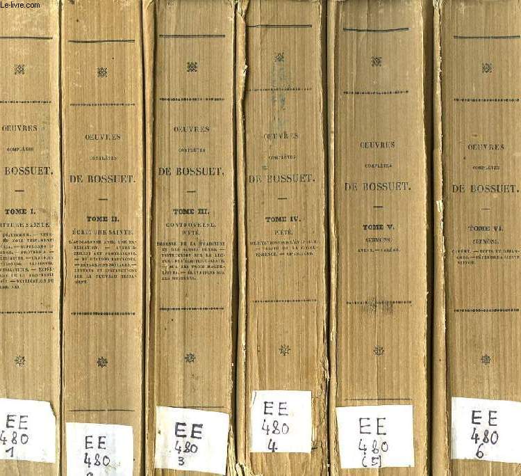 OEUVRES COMPLETES DE BOSSUET, 20 VOLUMES (19 TOMES + 1 HISTOIRE DE BOSSUET) (COMPLET)