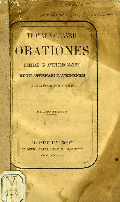 ORATIONES, HABITAE IN AVDITORIO MAXIMO REGII ATHENAEI MAXIMO