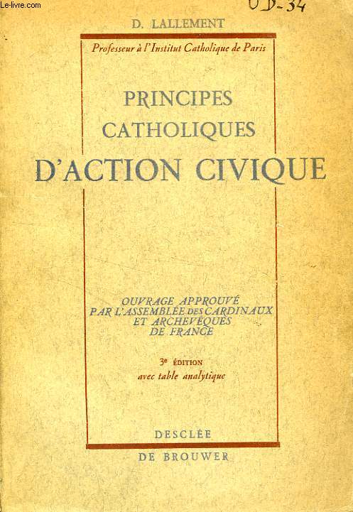 PRINCIPES CATHOLIQUES D'ACTION CIVIQUE