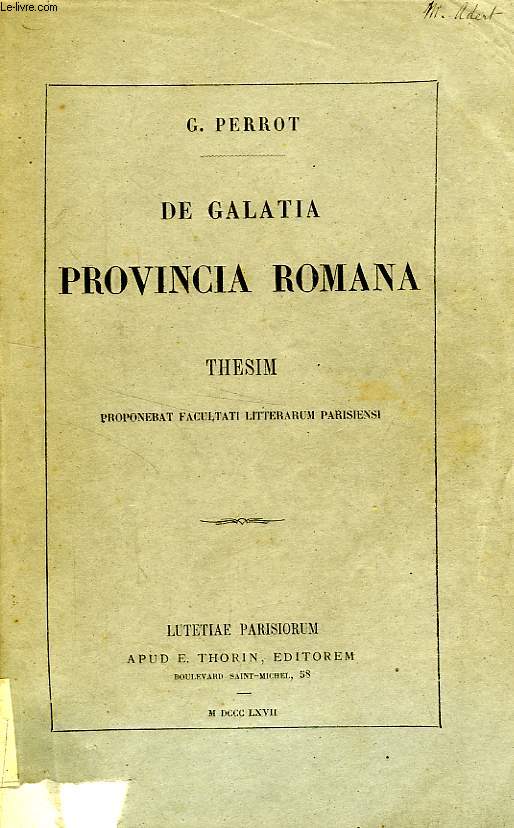 DE GALATIA PROVINCIA ROMANA