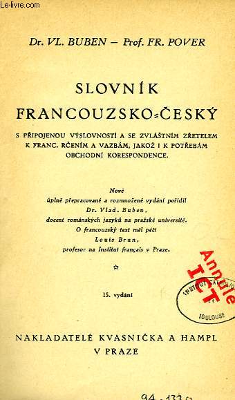 SLOVNIK FRANCOUZSKO-CESKY / DICTIONNAIRE FRANCAIS-TCHEQUE