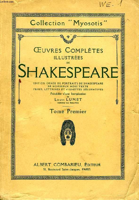 OEUVRES COMPLETES ILLUSTREES DE SHAKESPEARE, TOME I