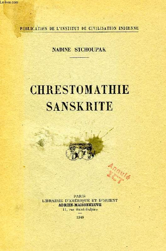 CHRESTOMATHIE SANSKRITE