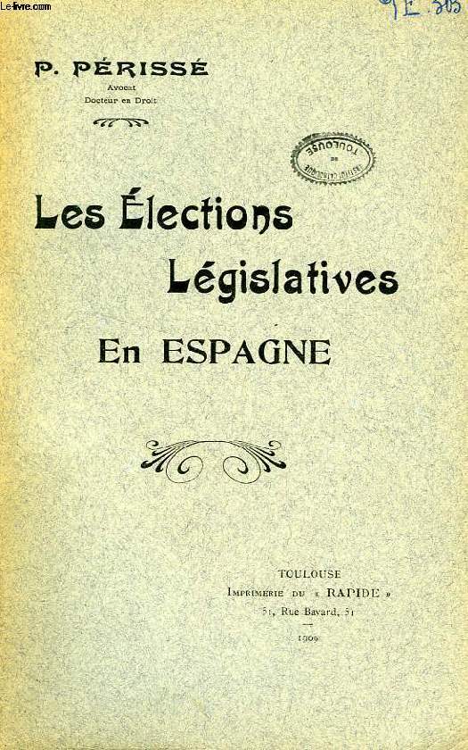 LES ELECTIONS LEGISLATIVES EN ESPAGNE